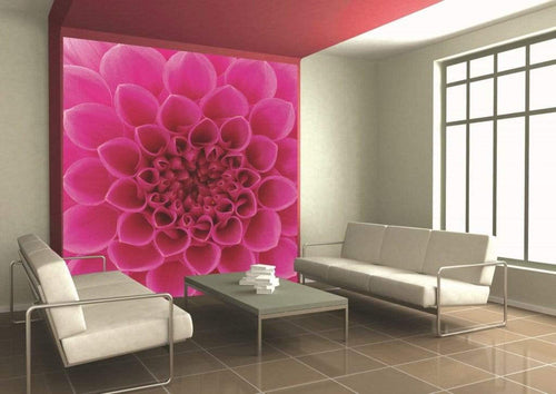Dimex Pink Dahlia Papier Peint 225x250cm 3 bandes ambiance | Yourdecoration.fr