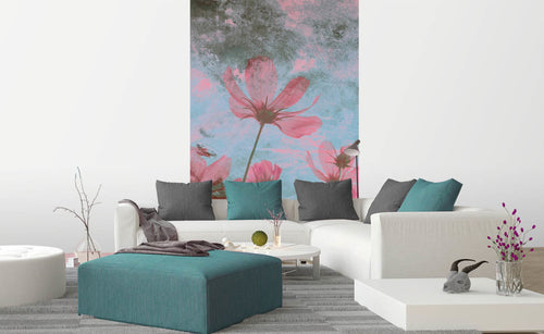 Dimex Pink Flower Abstract Papier Peint 150x250cm 2 bandes ambiance | Yourdecoration.fr
