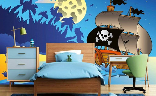 Dimex Pirate Ship Papier Peint 375x250cm 5 bandes ambiance | Yourdecoration.fr