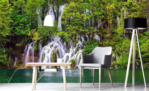 Dimex Plitvice Lakes Papier Peint 375x250cm 5 bandes ambiance | Yourdecoration.fr