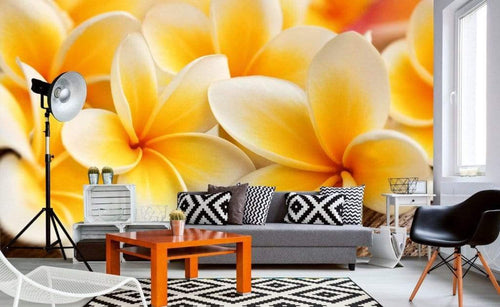 Dimex Plumeria Papier Peint 375x250cm 5 bandes ambiance | Yourdecoration.fr