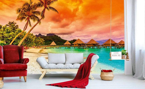 Dimex Polynesia Papier Peint 375x250cm 5 bandes ambiance | Yourdecoration.fr