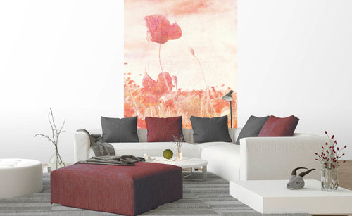 Dimex Poppies Abstract Papier Peint 150x250cm 2 bandes ambiance | Yourdecoration.fr