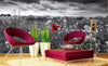 Dimex Poppies Black Papier Peint 375x250cm 5 bandes ambiance | Yourdecoration.fr