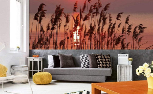 Dimex Reed on Lake Papier Peint 375x150cm 5 bandes ambiance | Yourdecoration.fr