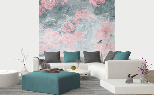Dimex Roses Abstract I Papier Peint 225x250cm 3 bandes ambiance | Yourdecoration.fr
