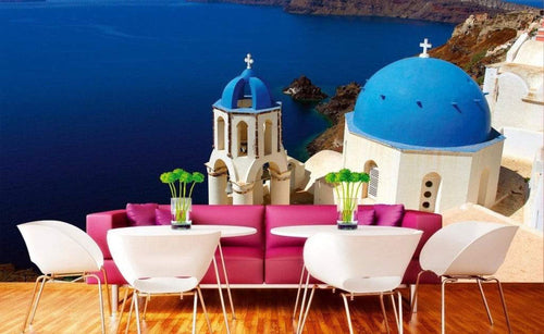 Dimex Santorini Papier Peint 375x250cm 5 bandes ambiance | Yourdecoration.fr