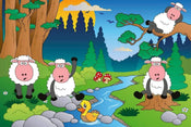 Dimex Sheep in Forest Papier Peint 375x250cm 5 bandes | Yourdecoration.fr