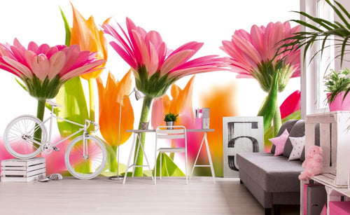 Dimex Spring Flowers Papier Peint 375x250cm 5 bandes ambiance | Yourdecoration.fr
