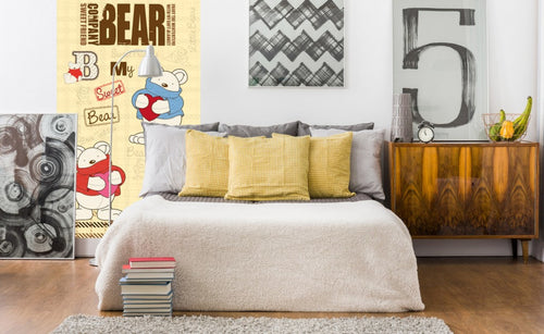 Dimex Teddy Bear Papier Peint 150x250cm 2 bandes ambiance | Yourdecoration.fr