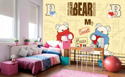 Dimex Teddy Bear Papier Peint 375x250cm 5 bandes ambiance | Yourdecoration.fr
