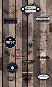Dimex Vintage Labels Papier Peint 150x250cm 2 bandes | Yourdecoration.fr