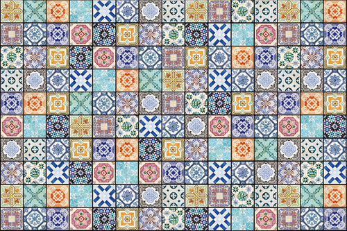 Dimex Vintage Tiles Papier Peint 375x250cm 5 bandes | Yourdecoration.fr