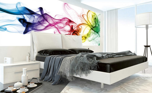 Dimex Warm Smoke Papier Peint 375x150cm 5 bandes ambiance | Yourdecoration.fr