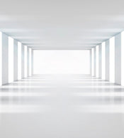 Dimex White Corridor Papier Peint 225x250cm 3 bandes | Yourdecoration.fr