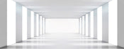 Dimex White Corridor Papier Peint 375x150cm 5 bandes | Yourdecoration.fr
