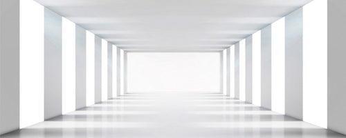 Dimex White Corridor Papier Peint 375x150cm 5 bandes | Yourdecoration.fr