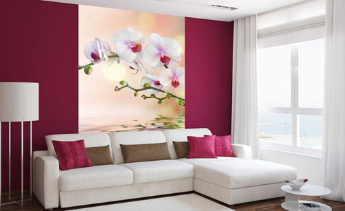 Dimex White Orchid Papier Peint 150x250cm 2 bandes ambiance | Yourdecoration.fr