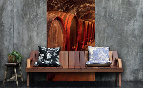 Dimex Wine Barrels Papier Peint 150x250cm 2 bandes ambiance | Yourdecoration.fr