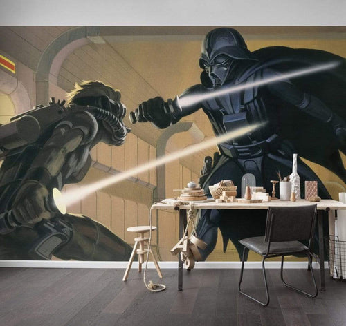 Komar Star Wars Classic RMQ Vader vs Luke Papier Peint Intissé 500x250cm 10 bandes ambiance | Yourdecoration.fr