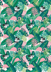 Komar Minnie Mouse Tropical Papier Peint Intissé 200x280cm 4 bandes | Yourdecoration.fr