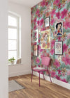 Komar Ariel Pink Flower Papier Peint Intissé 200x280cm 4 bandes ambiance | Yourdecoration.fr