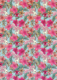 Komar Ariel Pink Flower Papier Peint Intissé 200x280cm 4 bandes | Yourdecoration.fr