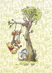 Komar Winnie Pooh in the wood Papier Peint Intissé 200x280cm 4 bandes | Yourdecoration.fr