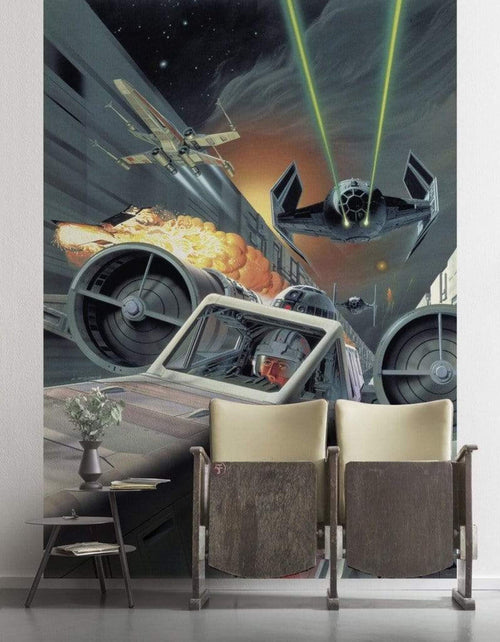 Komar Star Wars Classic Death Star Trench Run Papier Peint Intissé 200x280cm 4 bandes ambiance | Yourdecoration.fr