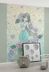 Komar Jasmin Pale Flowers Papier Peint Intissé 200x280cm 4 bandes ambiance | Yourdecoration.fr