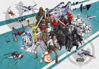 Komar Star Wars Cartoon Collage Wide Papier Peint Intissé 400x280cm 8 bandes | Yourdecoration.fr