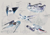 Komar Star Wars Blueprint Light Papier Peint Intissé 400x280cm 8 bandes | Yourdecoration.fr