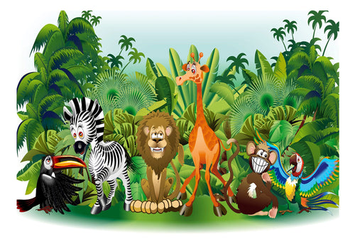 Papier Peint - Jungle animals - Intissé