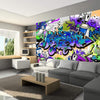 Papier Peint - Graffiti Violet Theme 100x70cm - Intissé