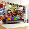 Papier Peint - Colorful Graffiti 100x70cm - Intissé