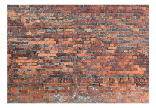 Papier Peint - Vintage Wall Red Brick - Intissé