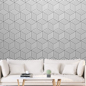 Papier Peint - Hexagons in Detail - Intissé