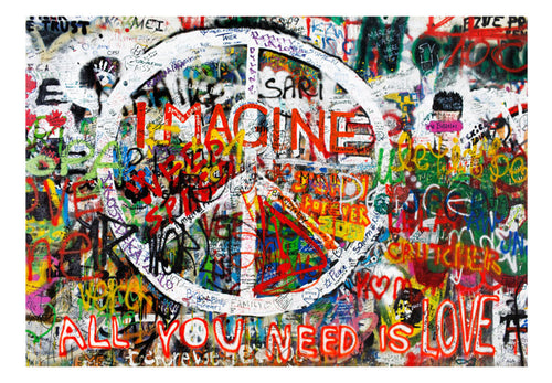 Papier Peint - Hippie Graffiti - Intissé