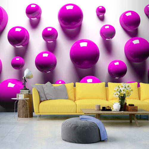 Papier Peint - Purple Balls - Intissé