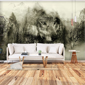 Papier Peint - Mountain Predator Beige - Intissé