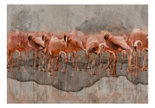 Papier Peint - Flamingo Lake - Intissé