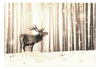 Papier Peint - Deer in the Snow Sepia - Intissé