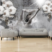 Papier Peint - Arrangement with Orchid - Intissé