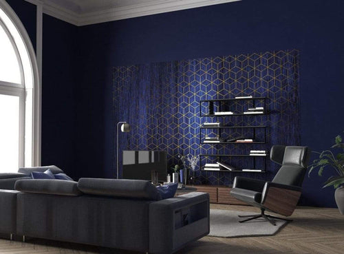 Komar Mystique Bleu Papier Peint Intissé 400x280cm 8 bandes ambiance | Yourdecoration.fr