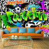 Papier Peint - Football Graffiti 150x105cm - Intissé