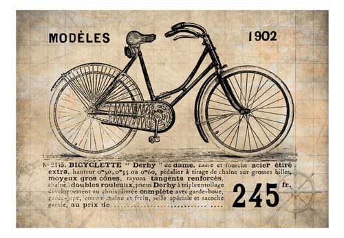 Papier Peint - Old School Bicycle - Intissé