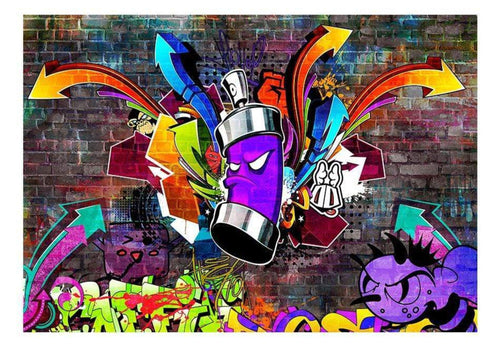 Papier Peint - Graffiti Colourful Attack 350x245cm - Intissé