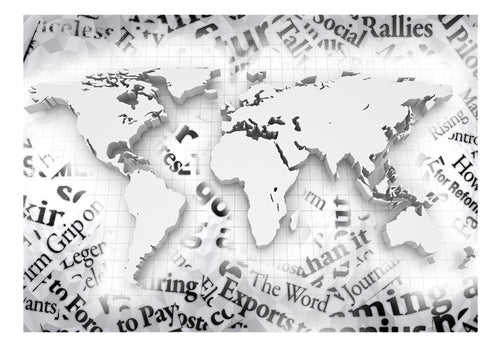 Papier Peint - The World of Newspapers - Intissé