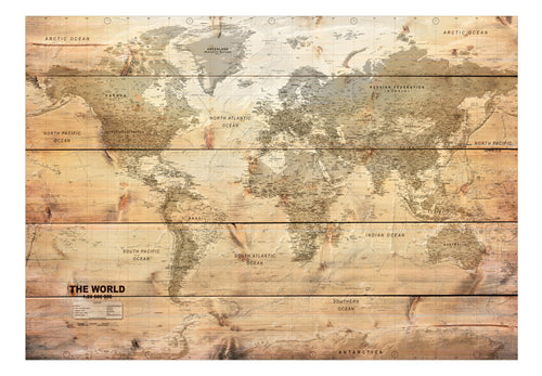 Papier Peint - Map on Boards - Intissé
