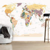 Papier Peint - World Map 250x175cm - Intissé
